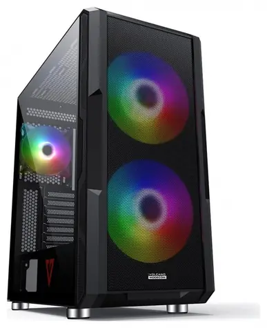 MODECOM Volcano Amirani ARGB černá / ATX / 1x USB-C / 2x USB 3.2 / 2x 200mm / 1x 120mm / bez zdroje / průhledná bočnice