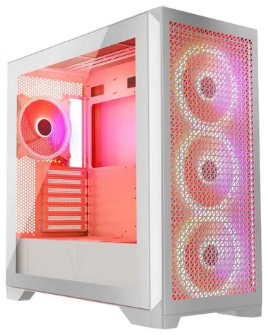MODECOM Volcano Expanse T Apex ARGB bílá / ATX / 1x USB-C 3.2 / 2x USB 3.2 / 4x 140mm / bez zdroje / průhledná bočnice