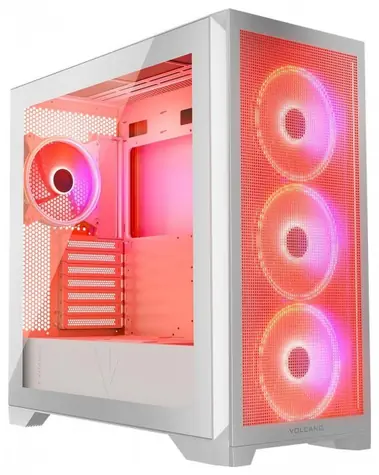 MODECOM Volcano Expanse S Apex ARGB bílá / ATX / 1x USB-C 3.2 / 2x USB 3.2 / 4x 140mm / bez zdroje / průhledná bočnice