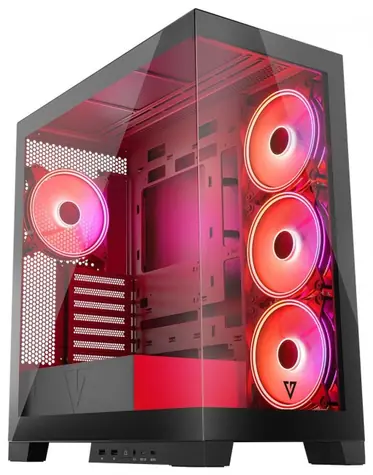 MODECOM Volcano Space Apex ARGB černá / ATX / 1x USB-C 3.2 / 2x USB 3.2 / 4x 140mm / bez zdroje / průhledná bočnice