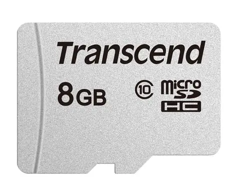 Transcend 300S microSDHC 8GB / Class 10 / R: 20MBs / W: 10MBs