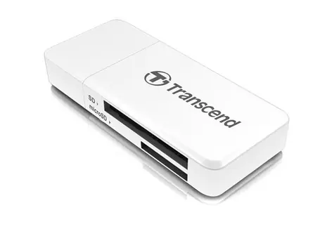 Transcend RDF5 čtečka paměťových karet bílá / USB-A 3.1 Gen 1 / SDXC / microSDXC / UHS-I