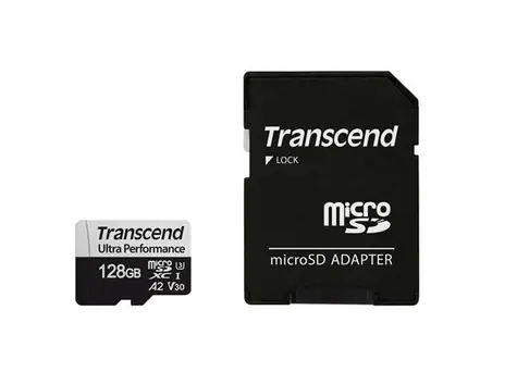 Transcend 340S microSDXC 128GB + adaptér / Class 10 / UHS-I / U3 / V30 / R: 160MBs / W: 125MBs