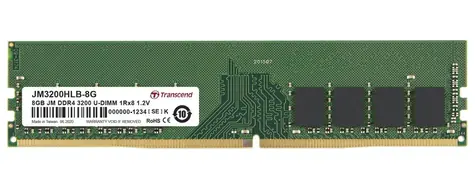 Transcend JetRam 8GB (1x8GB) 3200MHz / U-DIMM / DDR4 / CL22 / 1.2V / 1Rx8