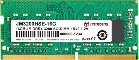 Transcend JetRam 16GB (1x16GB) 3200MHz / SODIMM / DDR4 / CL22 / 1.2V / 1Rx8