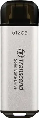 Transcend ESD300S Externí SDD 512GB šedá / USB-C 3.2 Gen 2 / R: 1050MBs / W: 950MBs                         
