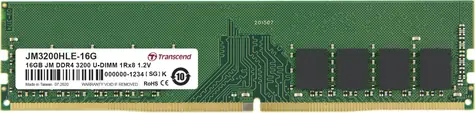 Transcend JetRam 16GB (1x16GB) 3200MHz / U-DIMM / DDR4 / CL22 / 1.2V / 1Rx8