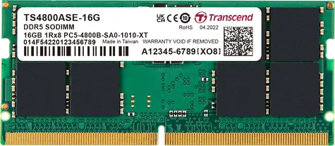 Transcend JetRam 16GB (1x16GB) 5600MHz / SODIMM / DDR5 / CL46 / 1.1V / 1Rx8