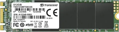 Transcend MTS832S 512GB / M.2 2280 SATA / RW: 560/500 MBps / IOPS: 80K/85K / MTBF 2.0mh / 5y