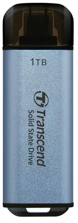 Transcend ESD300C Externí SDD 1TB modrá / USB-C 3.2 Gen 2 / R: 1050MBs / W: 950MBs