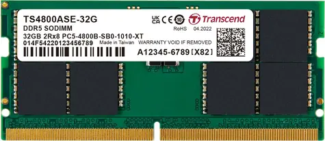 Transcend JetRam 32GB (1x32GB) 5600MHz / SODIMM / DDR5 / CL46 / 1.1V / 2Rx8