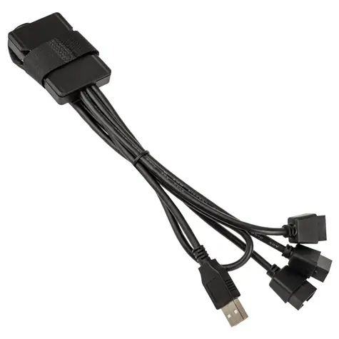 Lian Li USB Hub PW-U2TPAB USB 2.0 A -> USB 2.0 9-pin 3x černá