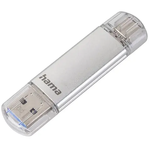 Hama Flash Pen Laeta 32 GB stříbrná / Flash disk / USB-A & USB-C 3.1 / čtení: až 40 MBs
