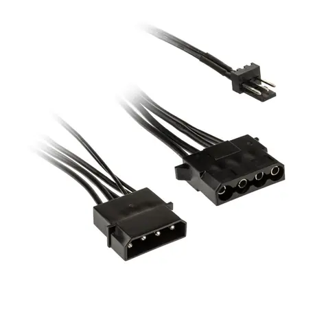 Kolink Adaptér 3-pin na 2x 4-pin Molex 24.5cm černá 
