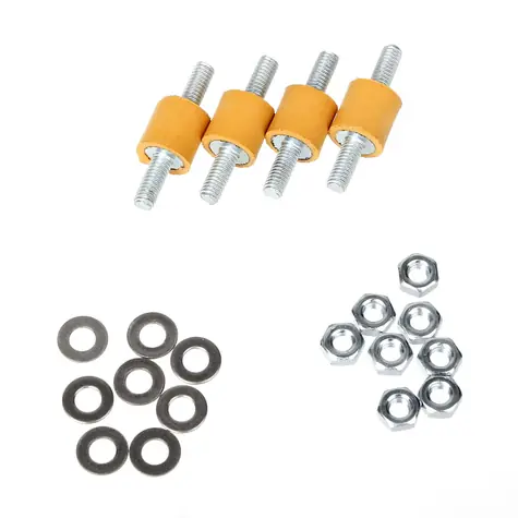 Aqua Computer Decoupling set for pump installations extra-soft yellow rubber buffers