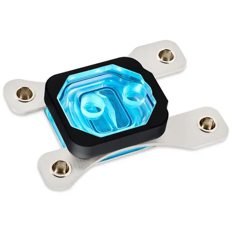 Aqua Computer cuplex kryos NEXT RGBpx black AM5/AM4 7000/5000/3000 acrylic/.925 silver