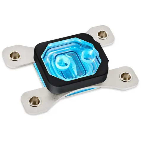 Aqua Computer cuplex kryos NEXT RGBpx black AM5/AM4 acrylic/.925 silver