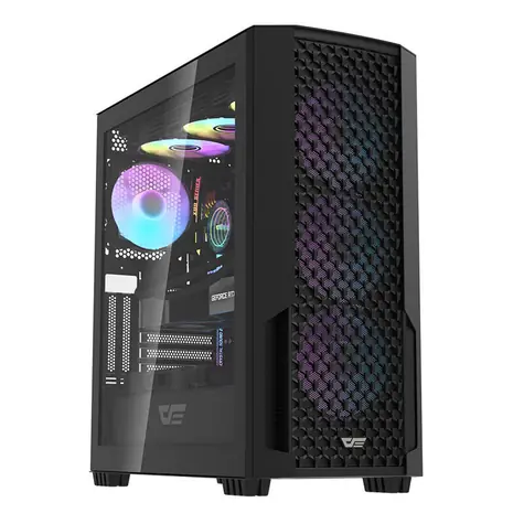 darkFlash DF2100 černá / ATX / 4x 120 mm / 3x USB-A / průhledná bočnice / bez zdroje