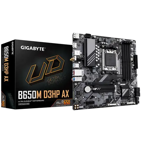 GIGABYTE B650M D3HP AX / B650M / AM5 / 4x DDR5 / PCIEx16 / 1x 2.5GLAN / mATX