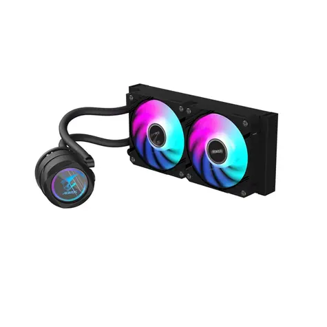 GIGABYTE AORUS WATERFORCE II 240 / 2 x 120 mm / 36.9 dB / 64.95 CFM / 800-2300 RPM / RGB / Intel + AMD