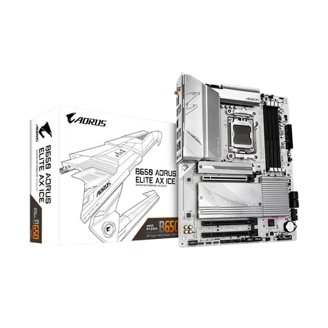 GIGABYTE B650 A ELITE AX ICE / B650 / AM5 / 4x DDR5 / PCIEx16 / 1x 2.5GLAN / ATX 