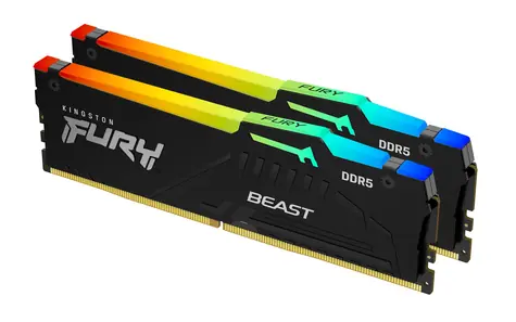 Kingston Fury Beast RGB 64GB (2x 32GB) DDR5 6000MHz / CL30 / DIMM / 1.4V / Non-ECC / Unbuffered / EXPO