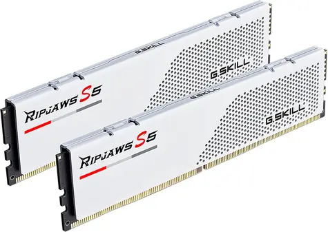 G.Skill Ripjaws S5 White 32GB (2x 16GB) 6000MHz / DDR5 / CL32 / DIMM / 1.35V / Non-ECC / Unbuffered / XMP 3.0