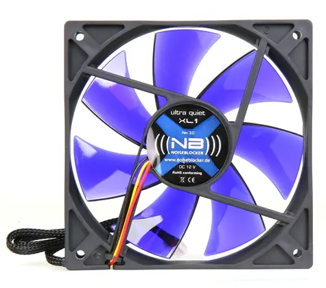 Noiseblocker BlackSilent Fan XL1 modrá / 120mm / 13 dB @ 1000 RPM / 40.61 CFM / 3-pin