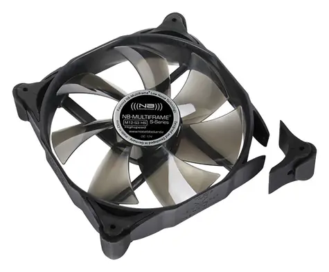 Noiseblocker Multiframe S-Series M12-3 černá / 120mm / 27 dB @ 1800 RPM / 72.98 CFM / 3-pin