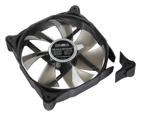 Noiseblocker Multiframe S-Series M12-P černá / 120mm / 29 dB @ 2000 RPM / 78.28 CFM / 4-pin PWM
