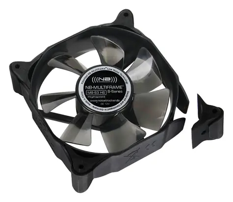Noiseblocker Multiframe S-Series M8-3 HS černá / 80mm / 19 dB @ 2200 RPM / 34.72 CFM / 3-pin