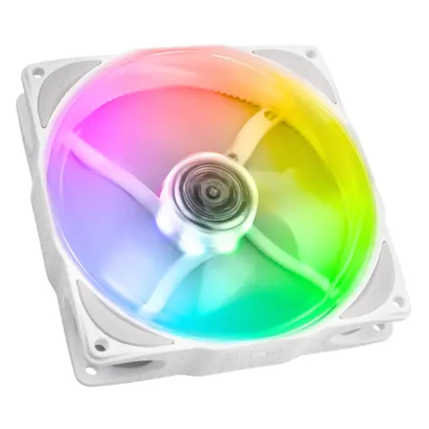 Noiseblocker NB-eLoop X B12-PS ARGB bílá / 120mm / 21.2 dB @ 1500 RPM / 58 CFM / 4-pin PWM + 3-pin