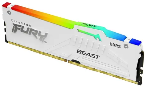 Kingston Fury Beast White RGB 16GB (1x 16GB) DDR5 6400MHz / CL32 / DIMM / EXPO / 1.4V