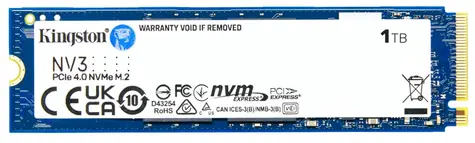 Kingston NV3 SSD 1TB / M.2 2280 / PCIe 4.0 NVMe / R:6000MBps / W:4000MBps