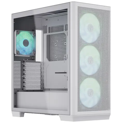 APNX C1 Mid-Tower ATX Case bílá / ATX / 4x 120mm ARGB / bez zdroje / průhledná bočnice