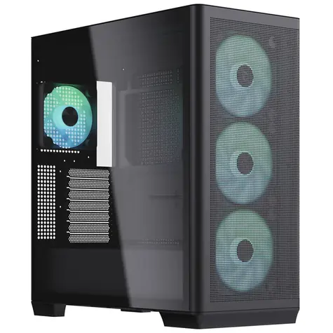 APNX C1 Mid-Tower ATX Case černá / ATX / 4x 120mm ARGB / bez zdroje / průhledná bočnice