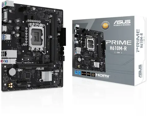 ASUS PRIME H610M-R-SI / H610 / 2x DDR4 / PCIEx16 / 1GLAN / mATX