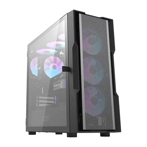 darkFlash DK431 Mesh černá / E-ATX / 4x 120 mm / 3x USB-A / průhledná bočnice / bez zdroje 