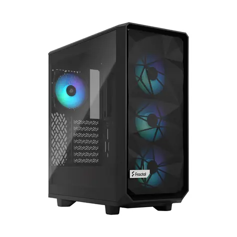 Fractal Design Meshify 2 Compact Lite RGB černá / ATX / 2x USB-A 3.2 / bez zdroje / průhledná bočnice / prachové filtry