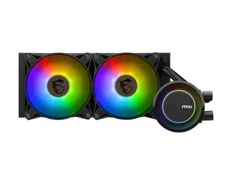 MSI MAG Core Liquid E240 černá / 2x 120mm / 20 dB @ 3000 RPM / 75 CFM / AMD + Intel