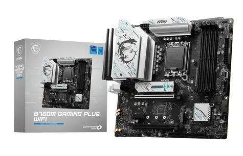 MSI B760M GAMING PLUS WIFI / B760 / LGA1700 / 4x DDR5 / PCIEx16 / 2.5GLAN / Wi-Fi / mATX
