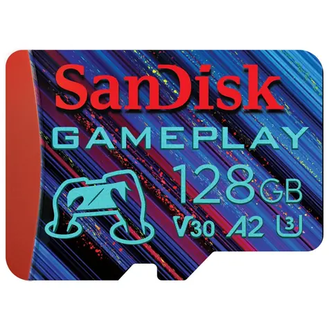 SanDisk GamePlay microSDXC 128GB / UHS-I / class U3 / čtení: 190 MB/s / zápis: 130 MB/s