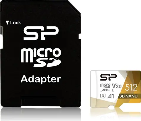 Silicon Power Superior Pro micro SDXC 512GB + adaptér / Class 10 / UHS-I U3 / V30