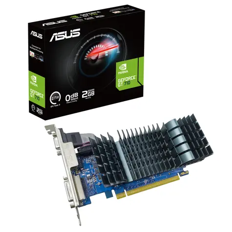ASUS GeForce GT 710 2GB GDDR5 EVO Low-Profile / 954 MHz / 2GB GDDR5 / 32-bit / 1x HDMI + 1x VGA + 1x DVI