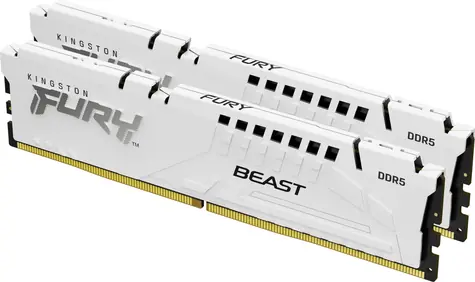 Kingston FURY Beast White 32GB (2x 16GB) 6000MHz / DDR5 / CL36 / DIMM / 1.35V / EXPO 