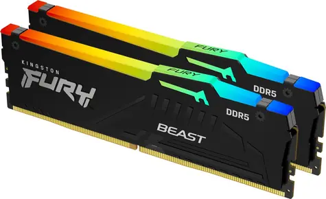 Kingston FURY Beast Black RGB 32GB (2x 16GB) 6000MHz / DDR5 / CL36 / DIMM / 1.35V / EXPO