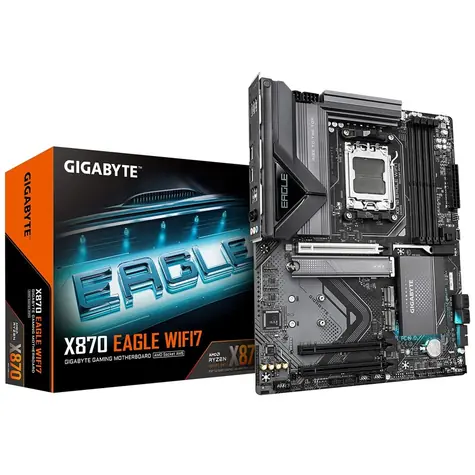 GIGABYTE X870 EAGLE WIFI7 / AMD X870 / DDR5 / SATA III RAID / USB / 2.5GLAN / M.2 / sc.AM5 / ATX