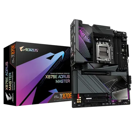 GIGABYTE X870E AORUS MASTER / AMD X870 / DDR5 / SATA III RAID / USB / 5GLAN / M.2 / sc.AM5 / ATX
