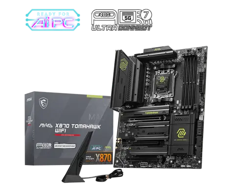 MSI MAG X870 TOMAHAWK WIFI / AMD X870 / DDR5 / SATA III RAID / USB / 5GLAN / M.2 / sc.AM5 / ATX