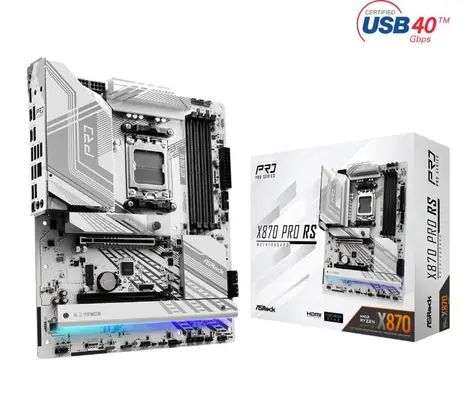 ASRock X870 PRO RS / AMD X870 / DDR5 / SATA III RAID / USB / 2.5GLAN / M.2 / sc.AM5 / ATX